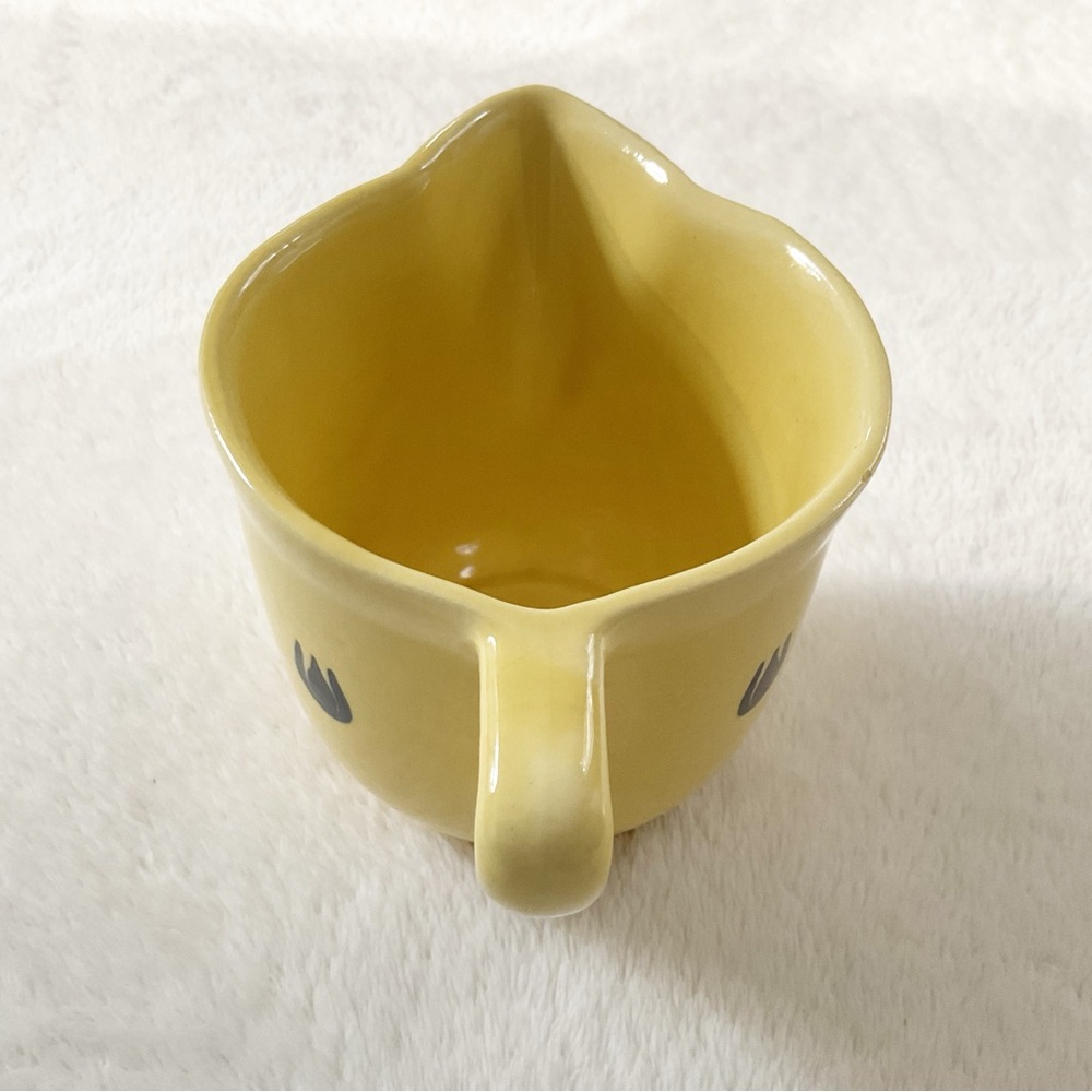 Vintage Cronin Pottery Yellow Tulip Creamer Blue Dutch Floral MCM USA - Picture 5 of 16